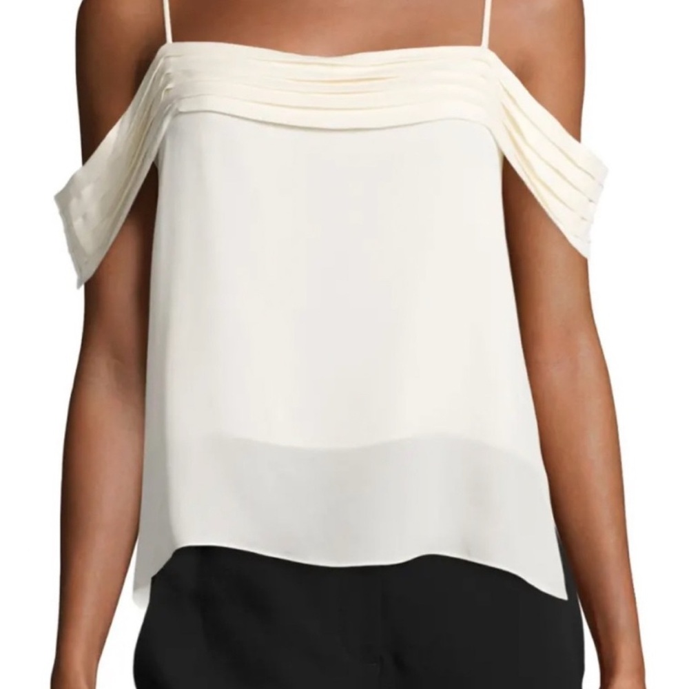 Elegant Cream Off-Shoulder Women's Top by T Alexander Wang